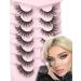 False Eyelashes Wispy Cat Eye Lashes Russian Strip Lashes That Look Like Extensions Fox Eye Lashes D Curl Fake Lashes Pack 7 Pairs by Goddvenus E-cat eye - Buy Online on GoSupps.com