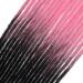 Handmade 24 Thin 0.6cm Synthetic Dreadlock Extensions - Soft Crochet Hair Hip-Hop Style 20 Strands Pink - Buy Online on GoSupps.com