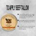 Pure Grass-Fed Beef Tallow Balm 100% Natural Skin Moisturizer (70g) | Nourish & Hydrate - Buy Online on GoSupps.com