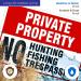 Private Property No Hunting Fishing Trespassing Sign 10x7 - 4 Pack Heavy Duty Aluminum UV Protected Weather Resistant Indoor/Outdoor Made in USA by Sigo Signs - Buy Online on GoSupps.com