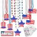 28 PCS 4th of July Accessories Party Favors: Patriotic Star Bead Necklaces and Temporary Tattoos - Independence Day Supplies for Kids and Adults - Buy Online on GoSupps.com