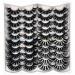 Kmilro 25mm Pink Colored Fluffy Mink False Eyelashes - Long Dramatic Thick 3D/5D Faux Mink Lashes - Wispy D Curl Volume - Pack of Fake Eyelashes - Buy Online on GoSupps.com