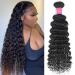 20 Deep Wave Brazilian Human Hair Bundle | 10A Unprocessed Virgin Weave | Natural Black Color | Wavy & Wet | Double Weft Extension - Buy Online on GoSupps.com