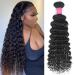 Deep Wave Human Hair Bundles 20inch 1 Bundle 10A Brazilian 100% Unprocessed Virgin Human Hair Bundles Wet and Wavy Human Hair Weave Bundles Double Weft Deep Wave Bundles Natural Black Color Human Hair Extensions 20 Inch ...