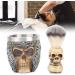 KUIKUI Beard Shaving Set - Stylish Skull Design Stainless Steel Bowl & Comfortable PP Handle Brush for a Perfect Shave | International Shipping Available - Buy Online on GoSupps.com