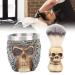 Men's Beard Shaving Set - Stainless Steel Rasis Soap Peel Skeletal Head Razor Brush & Cup for Salon & Home Hairdressing - Buy Online on GoSupps.com