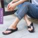 MEGNYA Women Orthopedic Sandals with Arch Support - Plantar Fasciitis Flip Flops for Flat Feet - Comfortable Cushioned Foam Slipper for Outdoor Beach - Size 8, Black - Buy Online on GoSupps.com