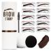 Eyebrow Stamp Stencil Kit-Brow Stamp And Shaping Kit- One Step Brow Stamp Kit -Waterproof Long-lasting Eyebrow Stamp-Dark Brown