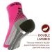 Rymora Plantar Fasciitis Support Socks - Medium Arch Compression Socks - Pink (One Pair) | For Men and Women | 21-25cm Arch Circumference - Buy Online on GoSupps.com