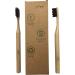 Bamboo Toothbrushes 2-Piece Set | Eco-Friendly 100% Recyclable with Bamboo Handle & Activated Carbon Bristles - Buy Online on GoSupps.com