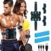 Aiseok Ems abdominal muscle trainer belly trainer USB rechargeable muscle stimulator EMS training device with 6 modes & 19 intensities LCD screen electrical belly trainer for arm/hips/leg unisex