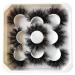 Pooplunch False Eyelashes 25MM Fluffy Dramatic Faux Mink Lashes 5 Pairs Long Thick Volume Messy Crossed Fake Eye Lashes Pack Fluffy|17-25MM