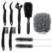 Qkurt 9pcs Bike Cleaning Tool Set, Bicycle Clean Brush Kit for Bike Tire Chain Sprocket Corner Fit for Motorcycle Bikes