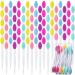 100 Pieces Lip Scrub Brushes Double Sided Silicone Exfoliating Lip Brush with Container Soft Silicone Face Lips Cleaning Tool Silicone Lip Scrubber for Plump Smoother Lip Appearance