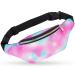 Unicorn castle 12cmx32cm fomel pocket for women belly pocket glitter sports bag girl belt bag hip pocket for ride cycling camping sport blue purple