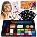 20 Colors Face Paint Kit Professional Face Painting kit Birthdays Halloween Face Body Makeup Kit Ideal for Cosplay Party SFX Arty Stage Makeup (Set 2) 20 color-set2