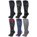 Dr. Motion Women 6 pairs pack everyday compression knee high socks Assorted -a