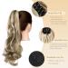 50cm Curly Claw Clip Ponytail Extensions - Ashblond & Bleached Blonde Synthetic Hair for Women | Long Wavy Braid Hair Extensions - Buy Online on GoSupps.com