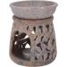 Guru Shop Indian Fragrance Lamp | Essential Oil Diffuser & Tealight Holder | Round Beige Aroma Lamp (12x9x9 cm) for Aromatherapy - Buy Online on GoSupps.com