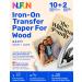 NuFun Activities Printable Iron-on Heat Transfer Paper for Wood  5 Sheets 8.5 x 11 inch  Long Lasting  Durable  Professional Quality  Easy DIY  Non-Toxic  Made in The USA
