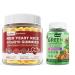 Nextdia 1PACK Sugar Free Red Yeast Rice Gummies 2400MG with CoQ10 + 1PACK Super Greens Gummies
