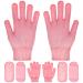 HOMSFOU 2 Sets Spa Moisturizing Socks Foot Moisturizing Hand Moisture Gloves Exfoliating Gloves Exfoliating Socks Spa Gel Gloves Mitts Dry Hands Fabric Skin Cotton