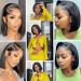 DULOVE 12 Inch Bob Wig Human Hair 13x4 HD Lace, 150 Density Short Bob Glueless Wig for Black Women - Pre Plucked with Baby Hair, Natural Color - Buy Online on GoSupps.com