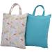 MOM & BAB Wet Bags 13.5 "Wide X 19"High| Water-Resistant |Odour Proof| Washable & Reusable | for: Cloth Diapers Daycare Wipes Towels Soiled Scrubs/Clothing Swimsuits (White & Green) "Relax" & Turquoise