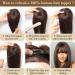 REECHO Women's Real Human Hair Topper with Bangs - 10 Inch Medium Brown 150% Density Clip In Hair Extension - Buy Online on GoSupps.com