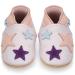 Baby Shoes with Soft Sole - Baby Girl Shoes - Baby Boy Shoes - Leather Toddler Shoes - Baby Walking Shoes 6-12 Months Purple Stars