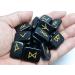 Black Tourmaline Runes Crystal Rune Stones Set Elder futhark Viking Gemstone Reiki Healing Golden Engraved Runic Alphabets (Black Tourmaline) - Buy Online on GoSupps.com