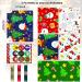 Kids Christmas Wrapping Paper Sheets-Children Christmas Gift Wrapping Paper Christmas Gift Wrap Set with Sticker Ribbon-Fun XMAS Gift Wrap Christmas Rapping Paper with Red Green Deer Tree Santa Design-XMAS Wrapping Paper for Present Wrapping Paper-Christm - Buy Online on GoSupps.com