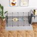 C&AHOME 12 PCS Pet Playpen for Guinea Pigs, Puppy - Portable Indoor Exercise Cage Fence for Small Animals - DIY Metal Yard Fence - Black - Buy Online on GoSupps.com