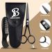 BROSTACHE Beard & Mustache Scissors for Men - Hand-Forged with Bevel Edge in Leather Travel Pouch | Precision Grooming Kit with Extremely Sharp Scissors & Adjustable Screw - Buy Online on GoSupps.com