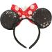 Minnie Mouse Inspired Sequin Alice Headband Minnie Ears With Big Red 5" Sequin Bow Handmade Fancy Dress Cosplay - Buy Online on GoSupps.com