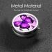 Purple Butterfly Portable Metal Pill Box - Round Mini 3-Compartment Hinged Design Ideal for Small Pills & Travel - Buy Online on GoSupps.com