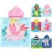 NovForth Kids Beach Towel for Boys Girls, Mermaid Hooded Bath Towel Wrap, Toddler Pool Towel with Hood 24"X24" (1-6 years kids) Pink Mermaid