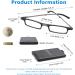 Ultra Thin Foldable Reading Glasses - Lightweight Blue Light Blocking - Compact Travel-friendly Design for Men & Women - 1 Diopter Prescription - Buy Online on GoSupps.com