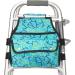 Folding Walker Side Bag with Cup Holder - Organizer Pouch Tote for Seniors - Plaid Blue - Buy Online on GoSupps.com