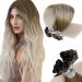 LAAVOO U Tips Extensions Real Hair Balayage Brown Real Hair Extensions Keratin Bondings Light Brown Ombre Hellblond #8/59 Pre Bonded Extensions Real Hair Keratin Bondings 1g/S 50g 50 Strands 35cm 1-36 U Tip #8/59