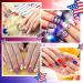 Patriotic American Flag Nail Wraps - 12 Sheets Independence Day Nail Strips with Nail Buffer File - Memorial Day Nail Stickers - Vivid Design - Buy Online on GoSupps.com