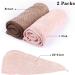 Buy IWOBI Turban Hair Drying Towel Set - 2 Microfiber Hair Turbans with Button | Perfect for Long Hair | Fast International Shipping - Buy Online on GoSupps.com