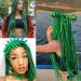YDDM 32-Inch Pre Stretched Braiding Hair Extensions - Green Jumbo Braids 3 Pack Kunsthaar for Stylish Braid Extensions - Buy Online on GoSupps.com