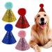 Molain Dog Birthday Hats 4 Pieces Dog Party Hats Party Decorations Accessories for Dog cat Headband hats red royal blue gold pink 11.5 x 7.5 cm