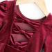 Miipat Baby Girls Velvet Dress - Long Sleeve Princess Birthday Party Dress - Red, 5-6 Years - Buy Online on GoSupps.com