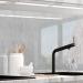 Sticker professionals kitchen back wall self -adhesive glass look - concrete - 1.8mm stiffened all substrates hard pet material premium 60 x 280cm h 60 cm x W 280 cm concrete