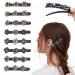 URBANITE Sparkling Crystal Stone Braided Hair Clips with Rhinestones  8PCS Braided Hair Clip with 3 Small Clips  Double Layer Braided Hairpin Duckbill Clip for Women and Girl