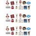 36 Stand Up Burns Night Themed Edible Wafer Paper Cake Toppers Decorations