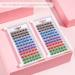 Colored Lash Clusters DIY Eyelash Extensions - 72 C/D Curl Individual Lashes in Brown, Blue, Purple, Green, Red - Thin Band DIT at Home - Volume Mix Color-D 16mm - Buy Online on GoSupps.com