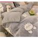Cute Bear Fluffy Comforter Covers Girls Bedding Sets Soft Plush Blanket Dorm Decor Teen Full Queen Size Bed Soft (B 180X220CM) - Buy Online on GoSupps.com